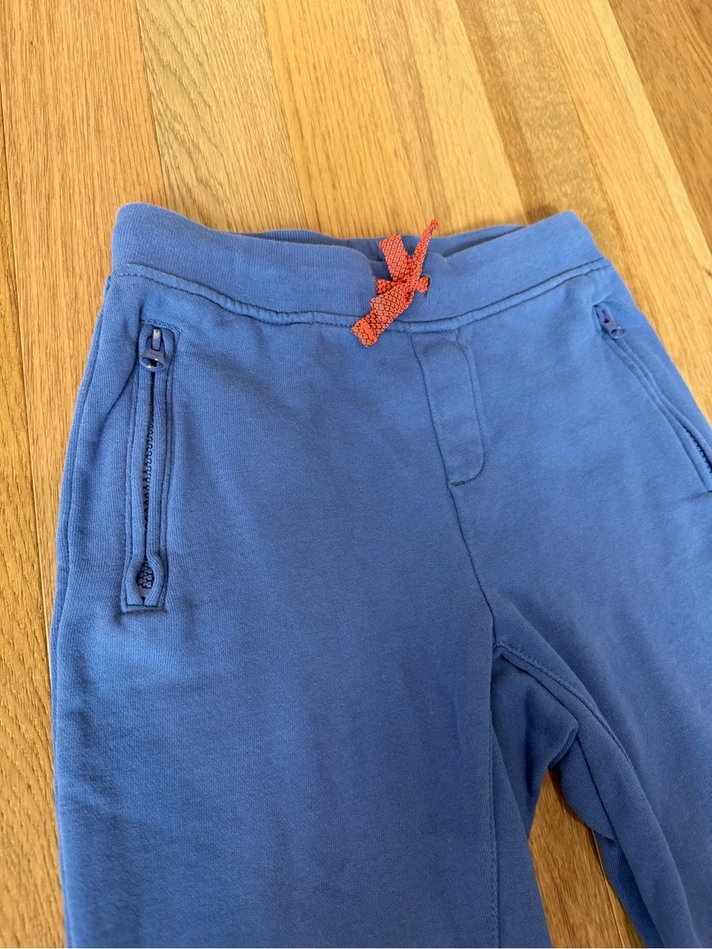 Crewcuts Boys Blue Jogger Sweatpants Drawstring Zip Pockets Size M 8-9